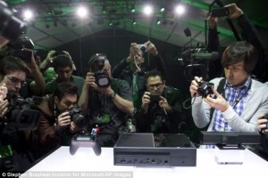 Photographers take photos of the new Xbox One console at the launch event in Washington last week.