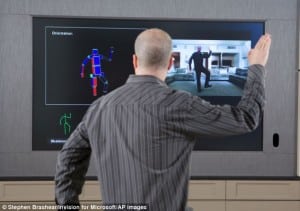 The new Kinect sensor can register even the slightest of movements because it uses 'time of flight' that records photons of light bouncing from the viewers body.