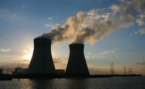 Cooling towers at a nuclear power station